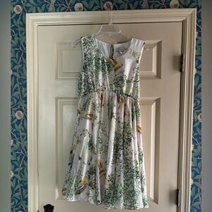 Ted Baker swing dress size 2 (US size 6) bird and butterfly print